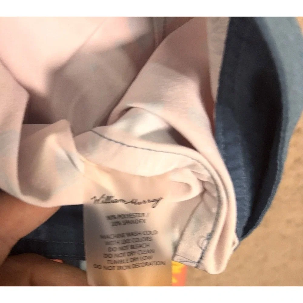 William Murray Board Shorts Mens 34 Dark Peach Floral‎ Zip Pockets 9
